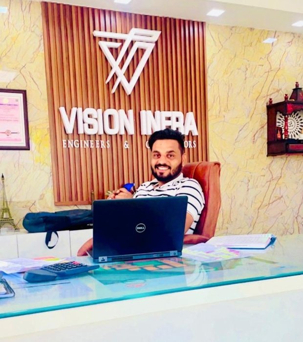 Sushil Kumar at Vision Infra Head Office