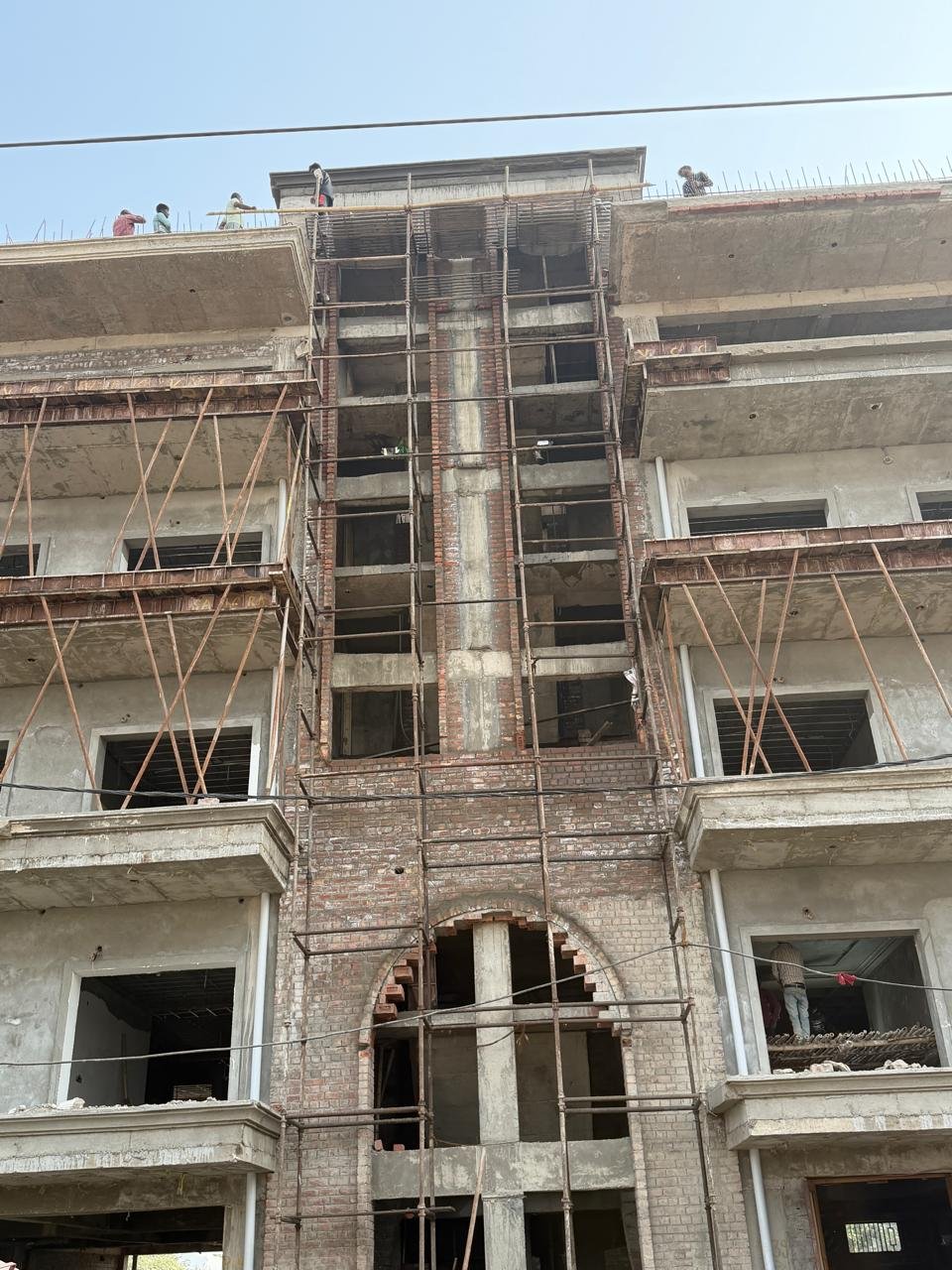 5-Level Multi-Storey RCC Structural Framework & Staging