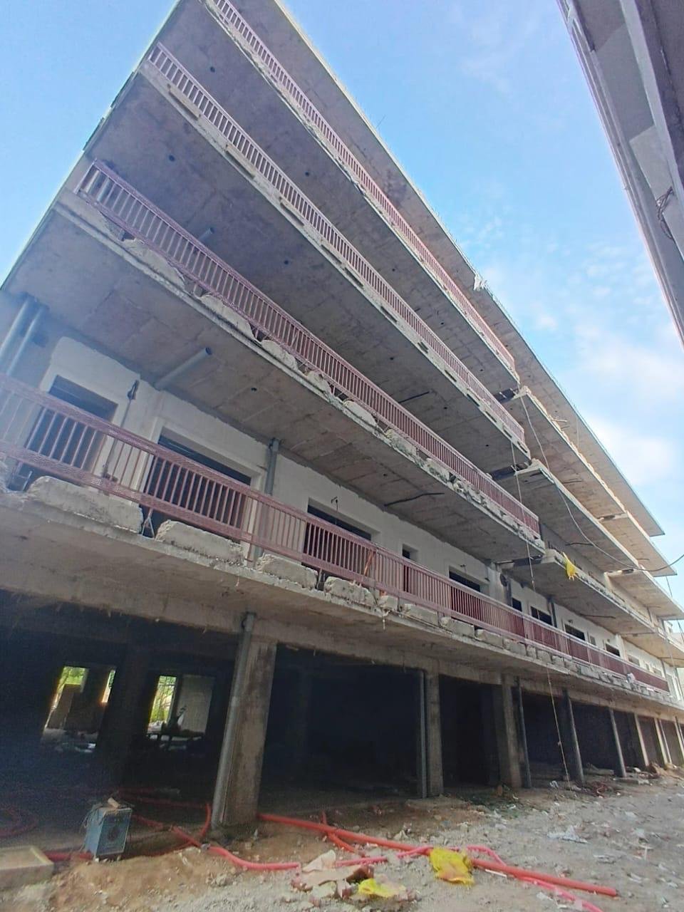 Back Elevation Work & Balcony Architectural Detailing for Residential Flats